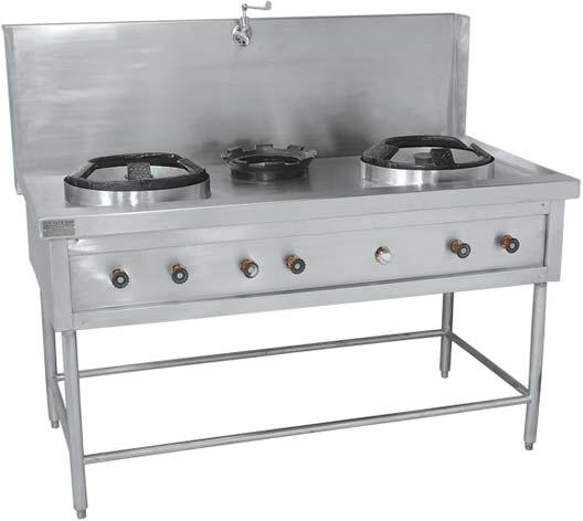 Gas Manual Chinese Cooking Range, Color : Grey