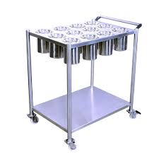 Stainless Steel Masala Trolley, Moving Style : Wheel Moved