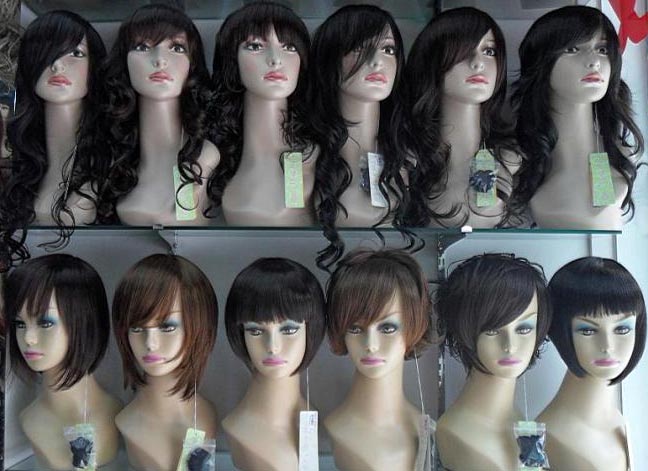 Human Hair Wigs, for Parlour, Personal, Style : Curly, Straight, Wavy
