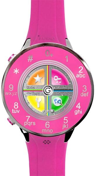 Rubber Elegant Smart Watch, Strap Color : Pink