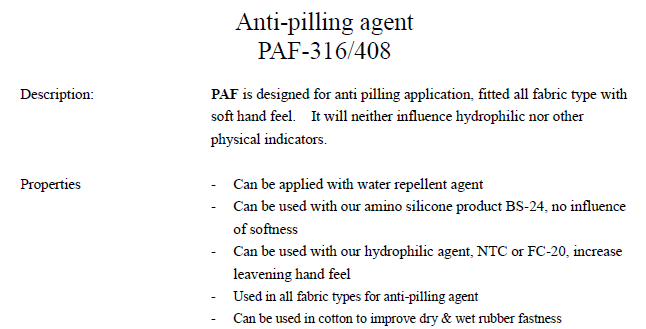 Anti Pilling Agent Manufacturer Exporters From Bangladesh Id