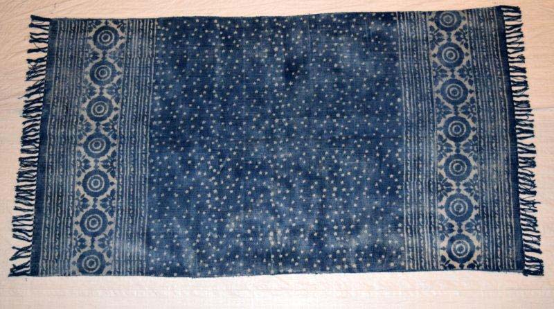 Rectangular cotton printed 0015arihant arts, for Floor Rug, Design : Sanganeri