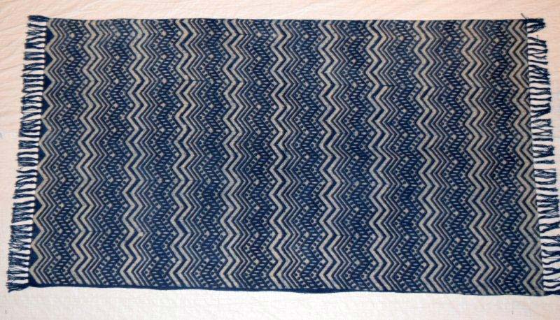 Rectangular cotton printed 0019arihant arts, for Floor Rug, Design : Sanganeri