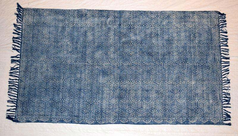 Rectangular cotton printed 0029arihant arts, for Floor Rug, Design : Sanganeri