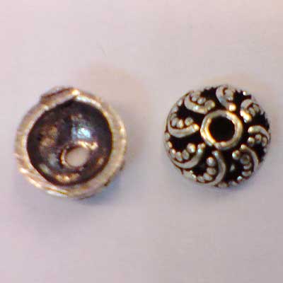 Glossy SB-09 silver beads, Pattern : Plain