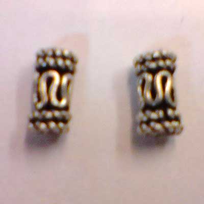 SB-19 silver beads, for Jewelry, Pattern : Plain