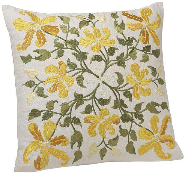 Embroidered Flowers Cushion Covers