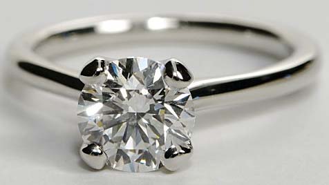 Polished Diamond Engagement Ring (CWEDGR001), Packaging Type : Velvet Box, Wooden Box