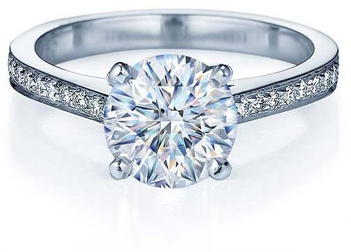 Polished Diamond Engagement Ring (CWEDGR002), Packaging Type : Velvet Box, Wooden Box