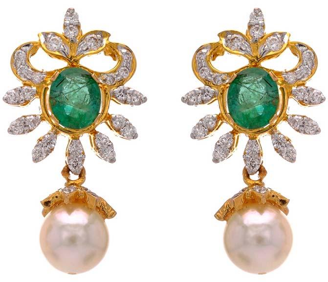 Diamond Gemstone Earring (CWDGE203)