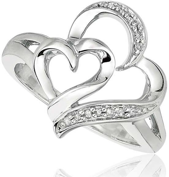 Diamond Heart Shaped Ring (CWHGR0002)