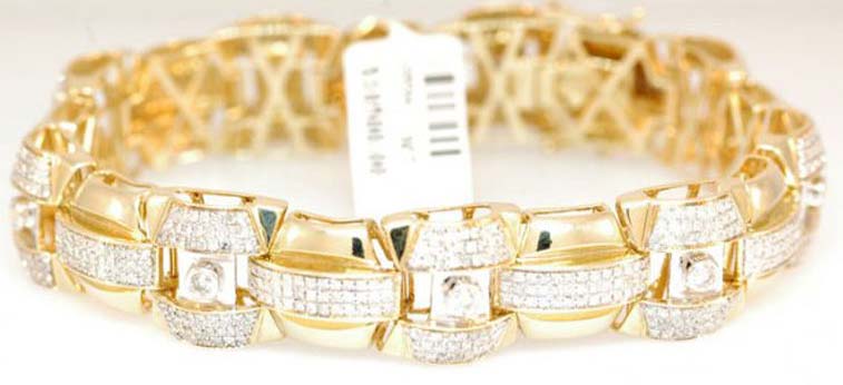 Mens Diamond bracelet  Silver Spring Jewelers