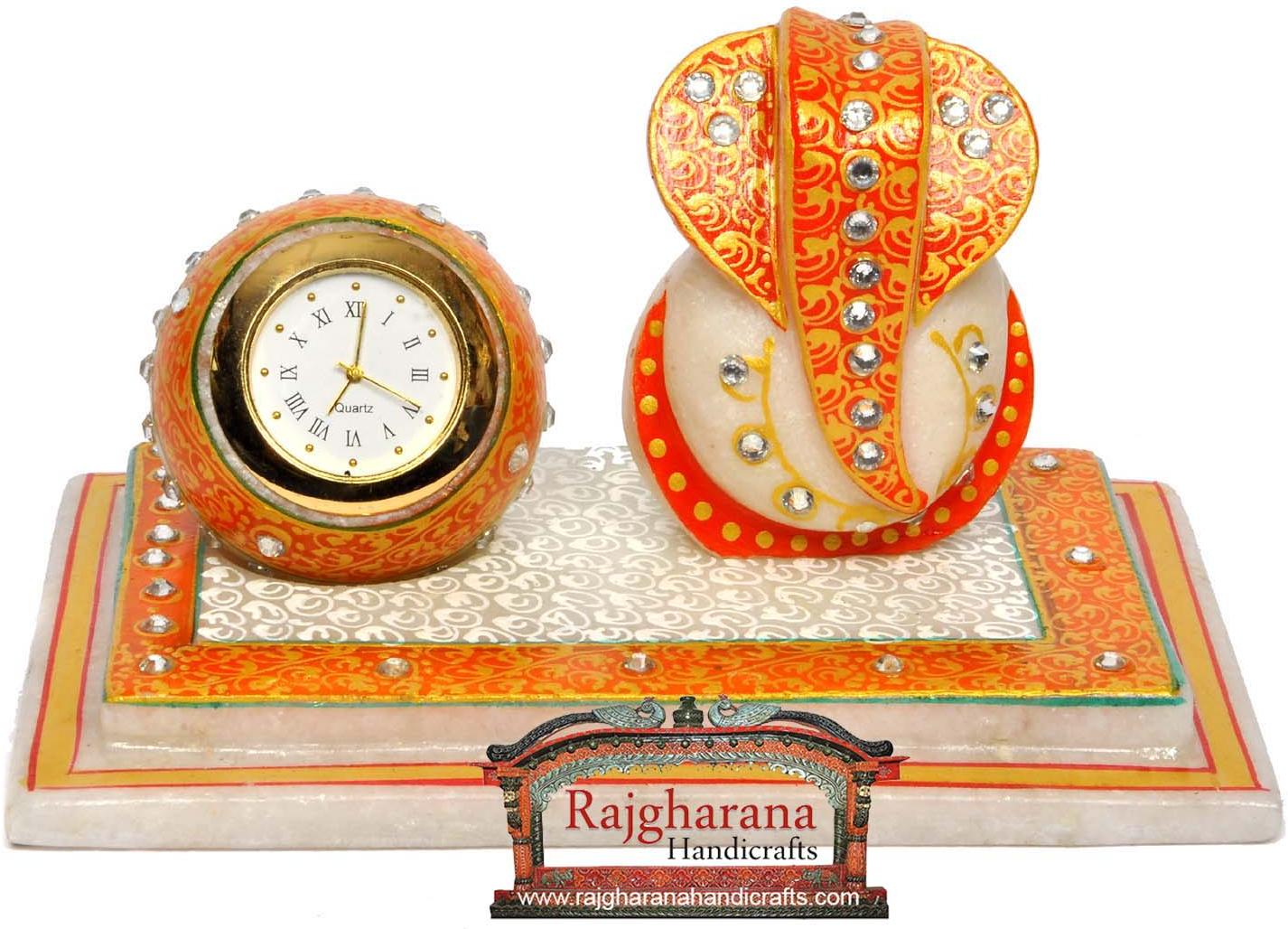 Marble Ganesh with Watch