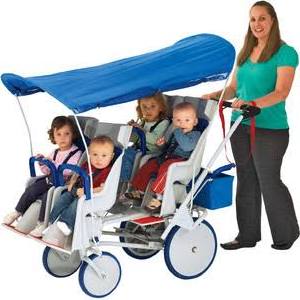 Angeles Runabout Four Seat Commercial Stroller