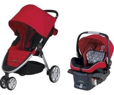 Britax B-agile Travel System Stroller, Red