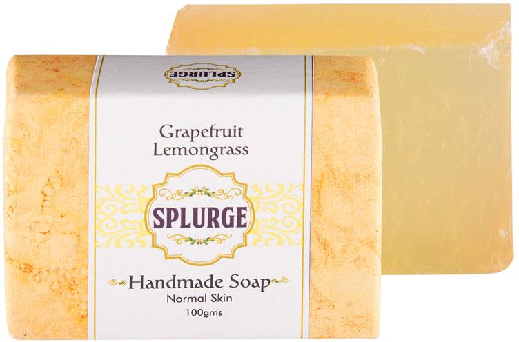 Grapefruit Lemongrass Handmade Soap, Color : Yellow