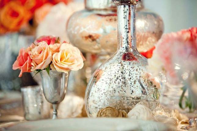 Antique Mercury Glass Centrepieces