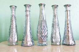 Antique Mercury Glass Vases