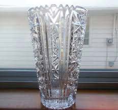 Clear Cut Glass Vases