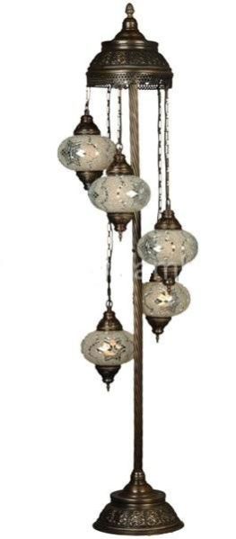 Turkish Handmade 5 Ball Mosaic Lamps