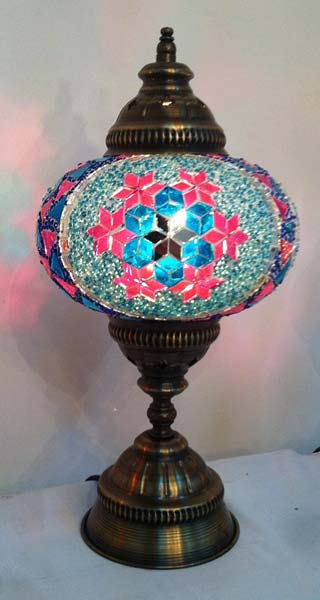 Turkish Mosaic Table Lamp By Anatolian, Turkish Mosaic Table Lamp