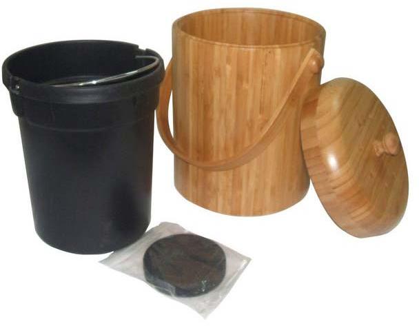 Bamboo Kitchen Food Waste Collection Pails
