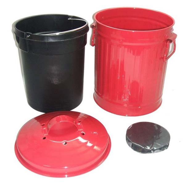 Zinc Metal Kitchen Food Waster Collection Buckets