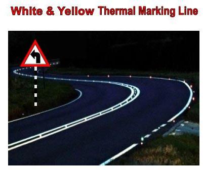 White & Yellow Thermal Marking Line