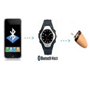 Wireless Spy Earpiece Bluetooth Watch