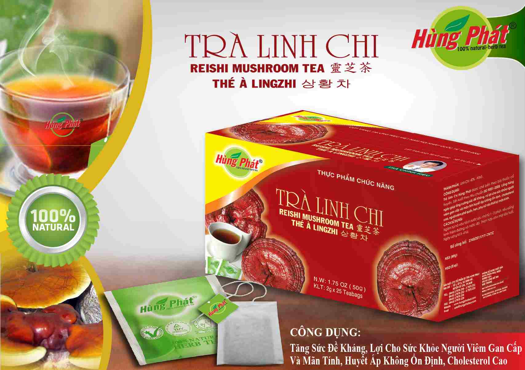 Buy Reishi Mushroom Tea from HUNG PHAT TEA CORPORATION ...