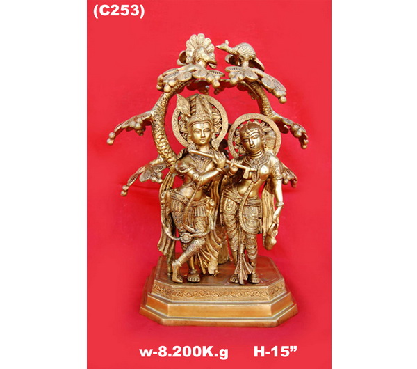 Brass Radha Krishna Statues