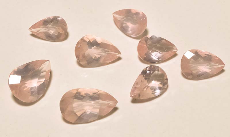 Rose Quartz Pear Shaped Gemstones