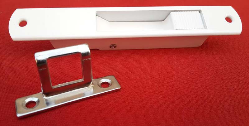 Powder Coated UPVC Touch Lock, Size : 85x30 mm