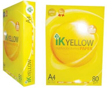 Ik Yellow A4 Copy Paper 80gsm,75gsm,70gsm