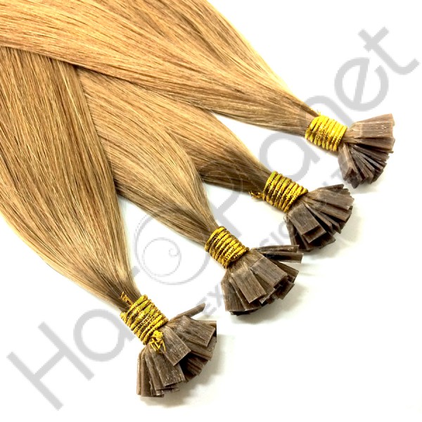 Russian Gold Flat Tip Human Hair Extensions