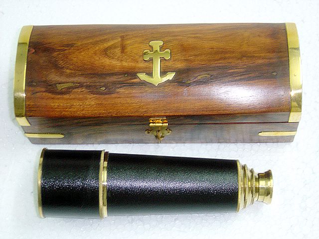 Telescope with Wooden Box