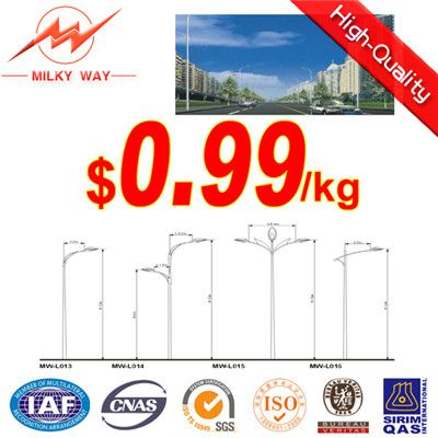 Conical Steel Street Lighting Pole