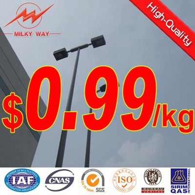 Street Lighting Poles With Dual Arm