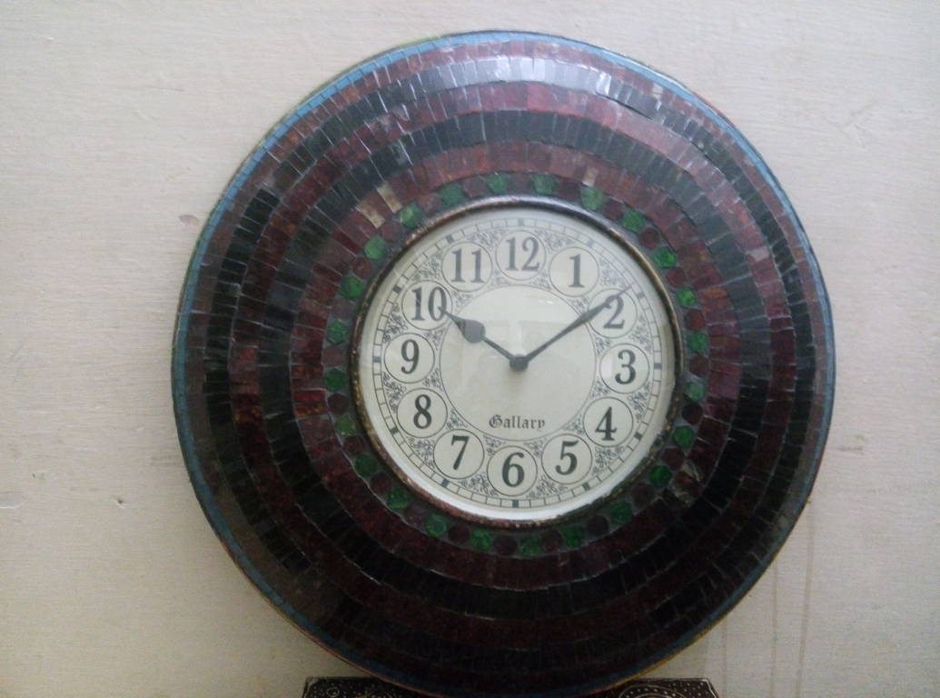 Multicolor Glass Wall Clock