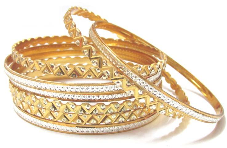 Gold Plated Bangles(BNGP8ALBSIL)