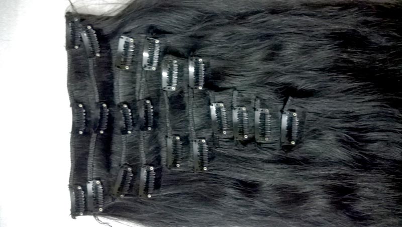 Clip on Hair Extension, for Personal, Style : Straight