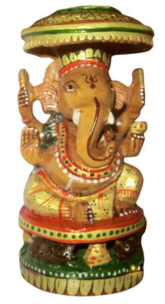 Decorative Wooden Ganesha Statue