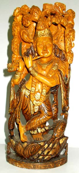 Wooden Krishna