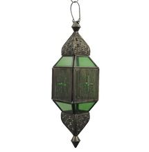 Hanging Greean Glass Moroccan Lantern