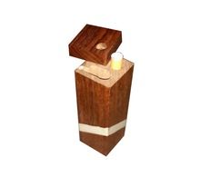 Square wooden dugout