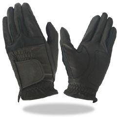 Full Leather Black Golf Gloves