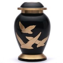Aria Bird Metal Brass Cremation Urns