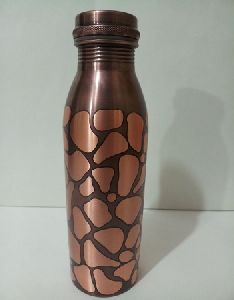 Antique Printed Copper Bottle