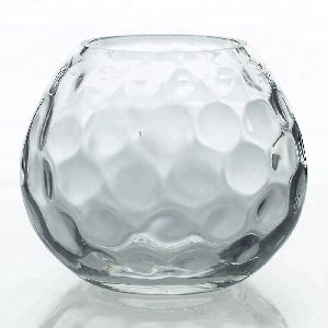 Glass hammered Vase