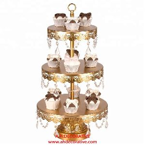 3 Pieces Metal Cup Cake Stand
